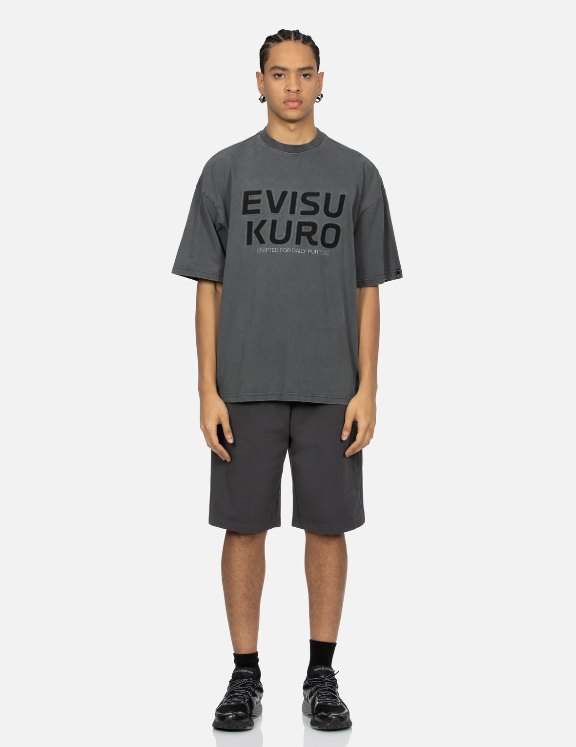 Logo Appliqué and Slogans Embroidery Oversized T-shirt