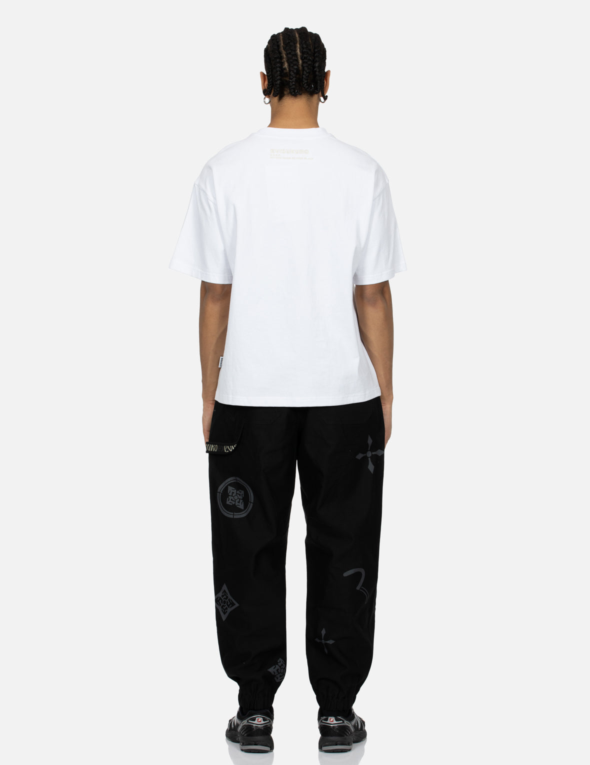Paisley Check Insert Seagull Loose Fit T-shirt