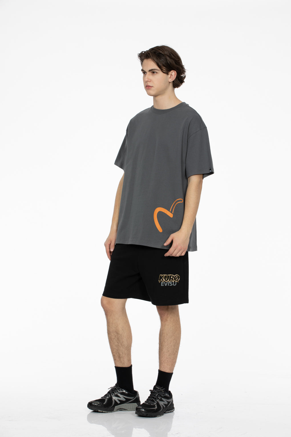 Seagull and Rainbow Gradient Pattern Print Relax Fit T-Shirt