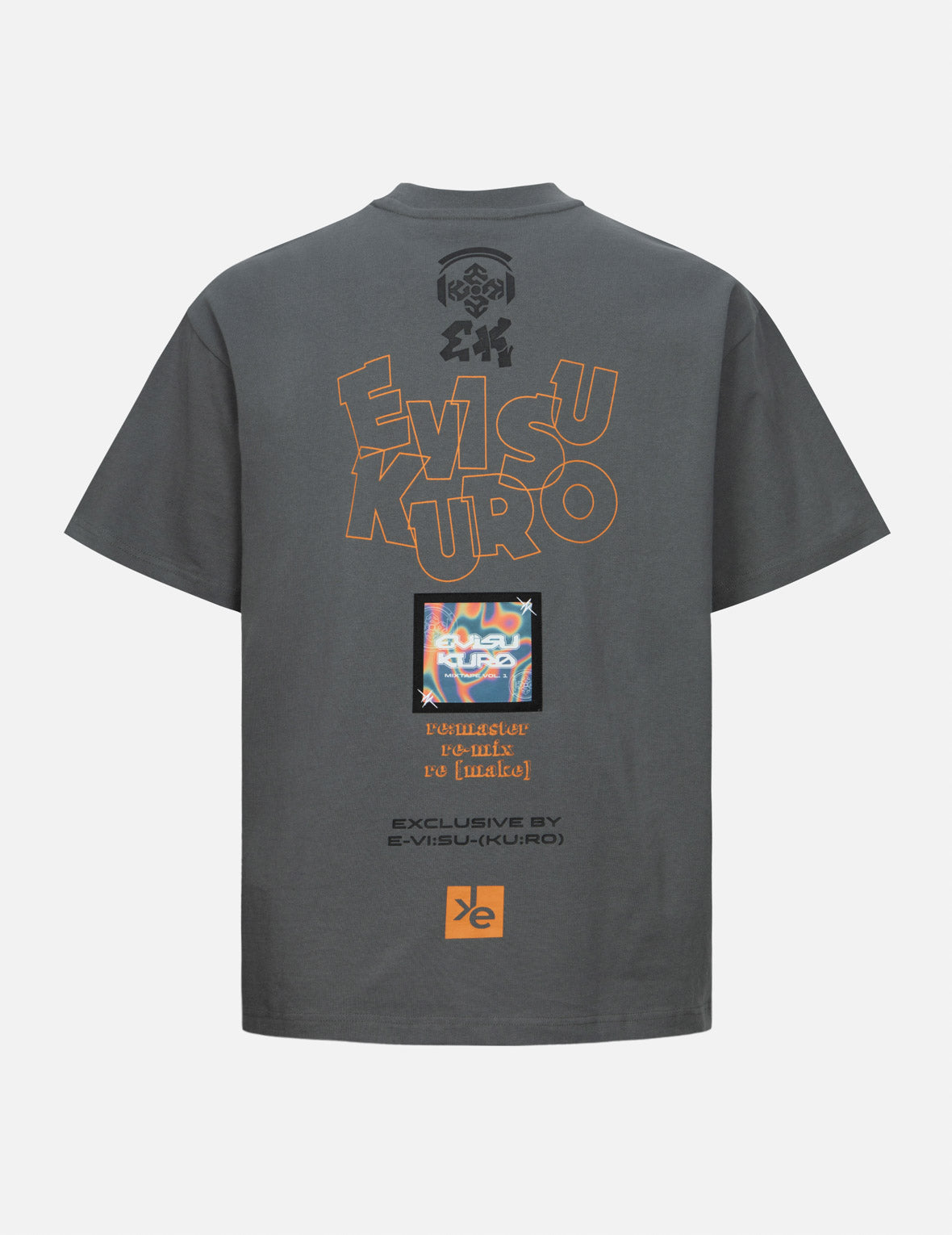 Seagull and Rainbow Gradient Pattern Print Relax Fit T-Shirt
