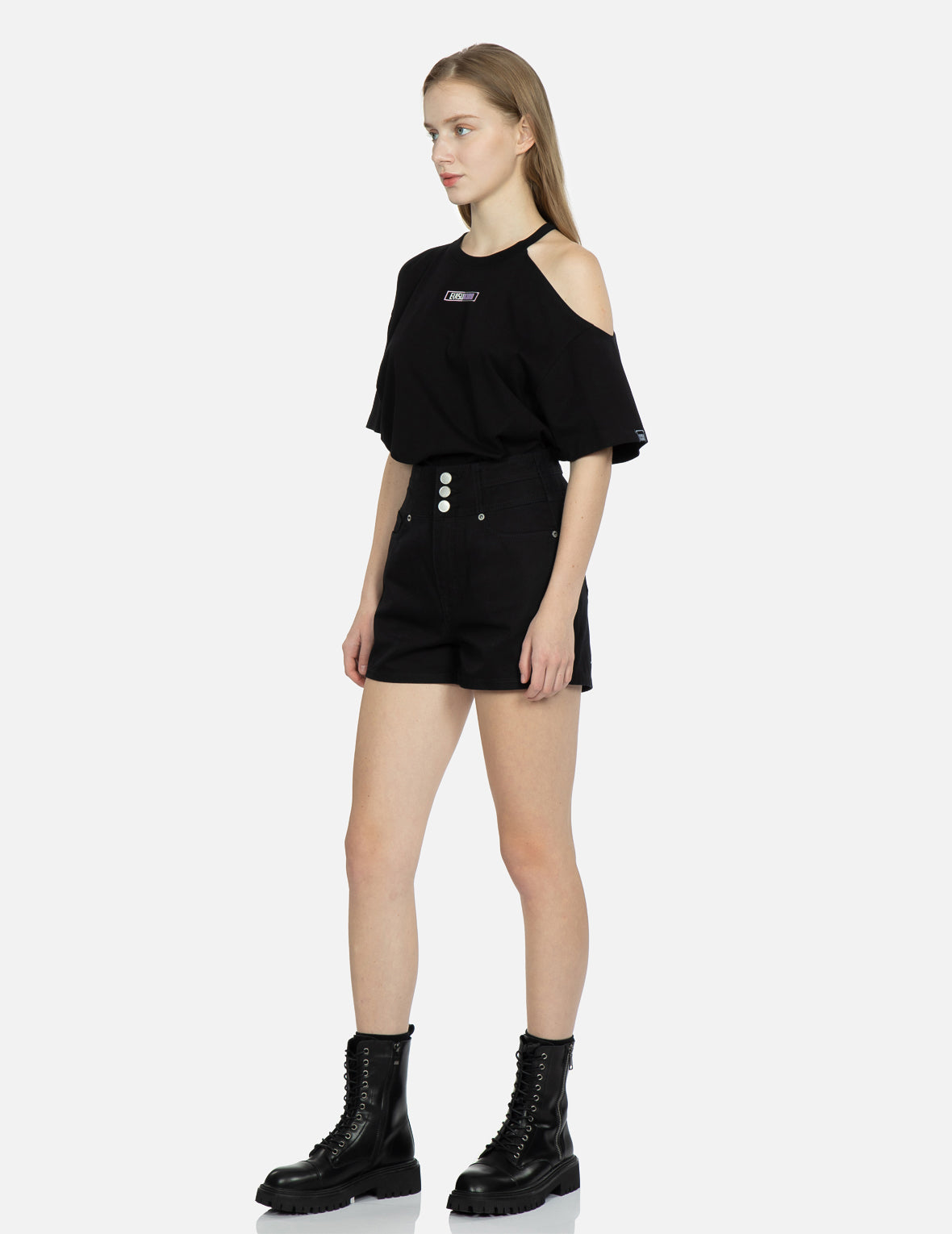 Seagull Embroidery Denim Shorts
