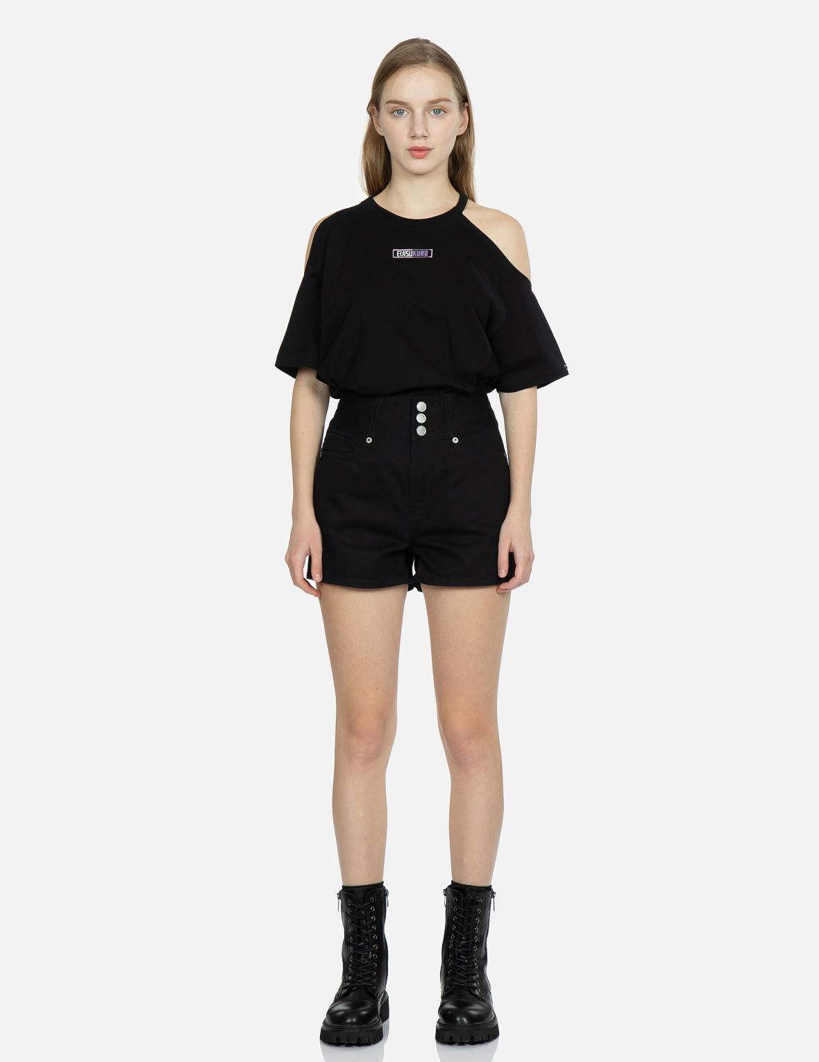 Seagull Embroidery Denim Shorts