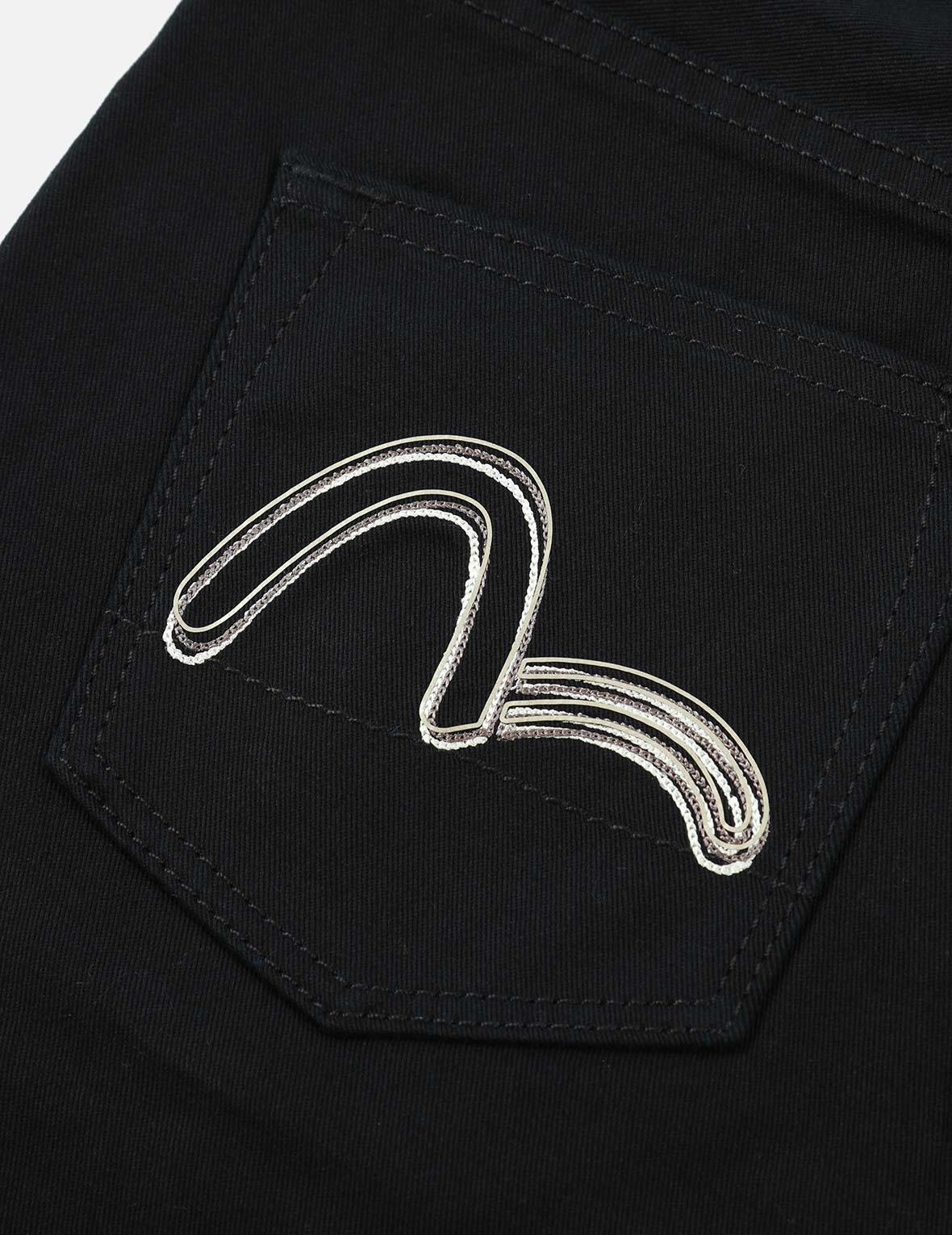Seagull Embroidery Denim Shorts