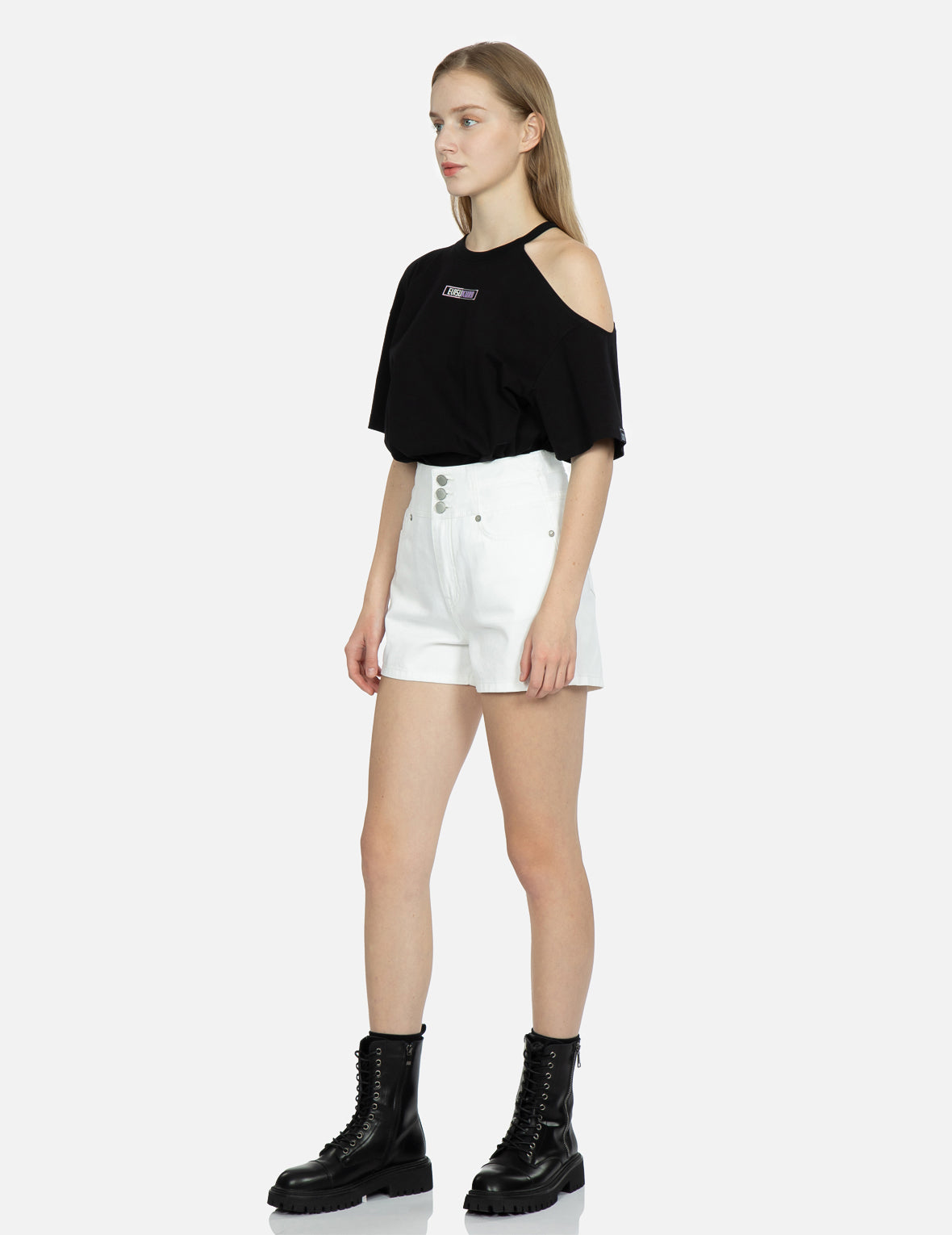 Seagull Embroidery Denim Shorts