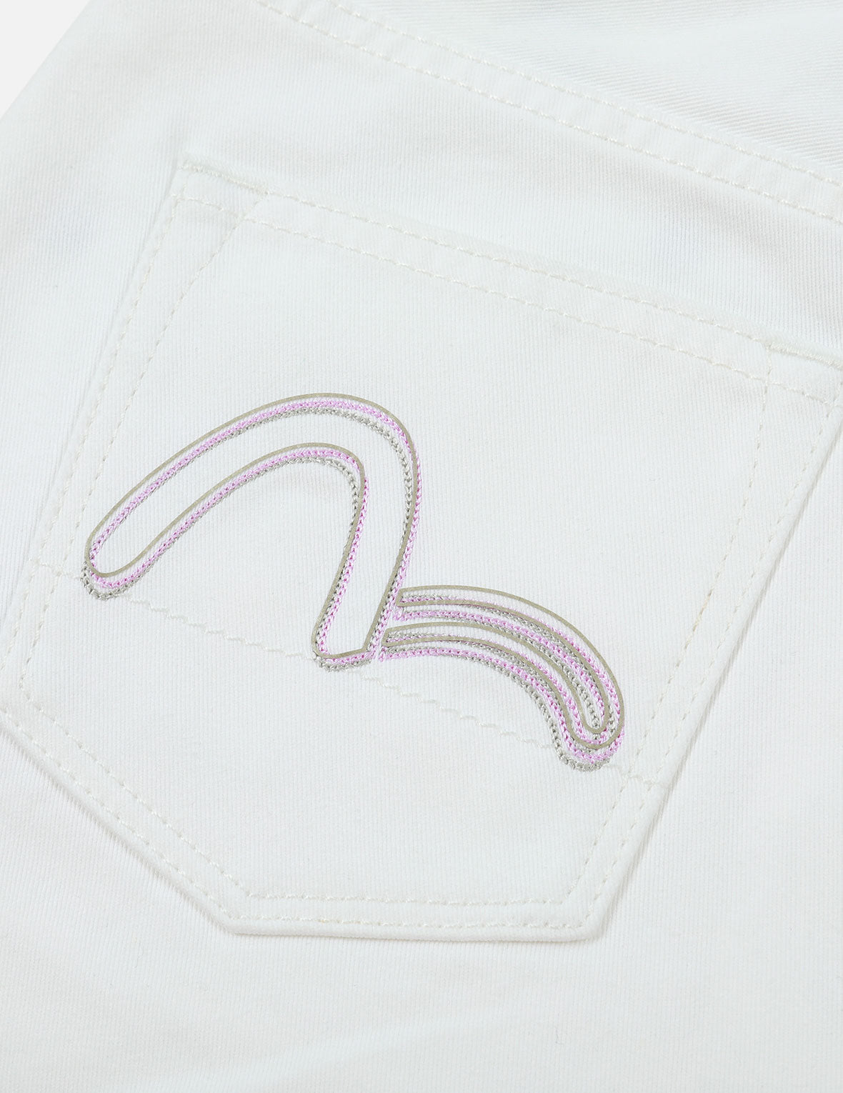 Seagull Embroidery Denim Shorts