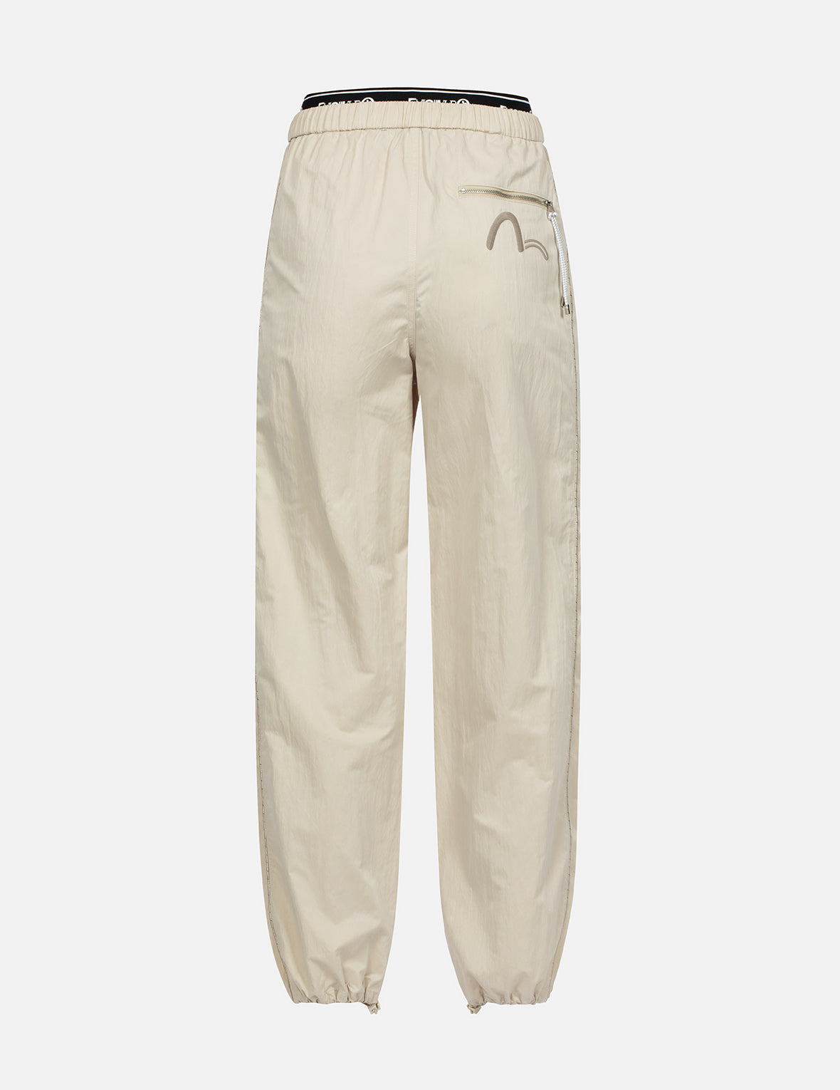 Logo and Seagull Embroidery Relax Fit Parachute Pants