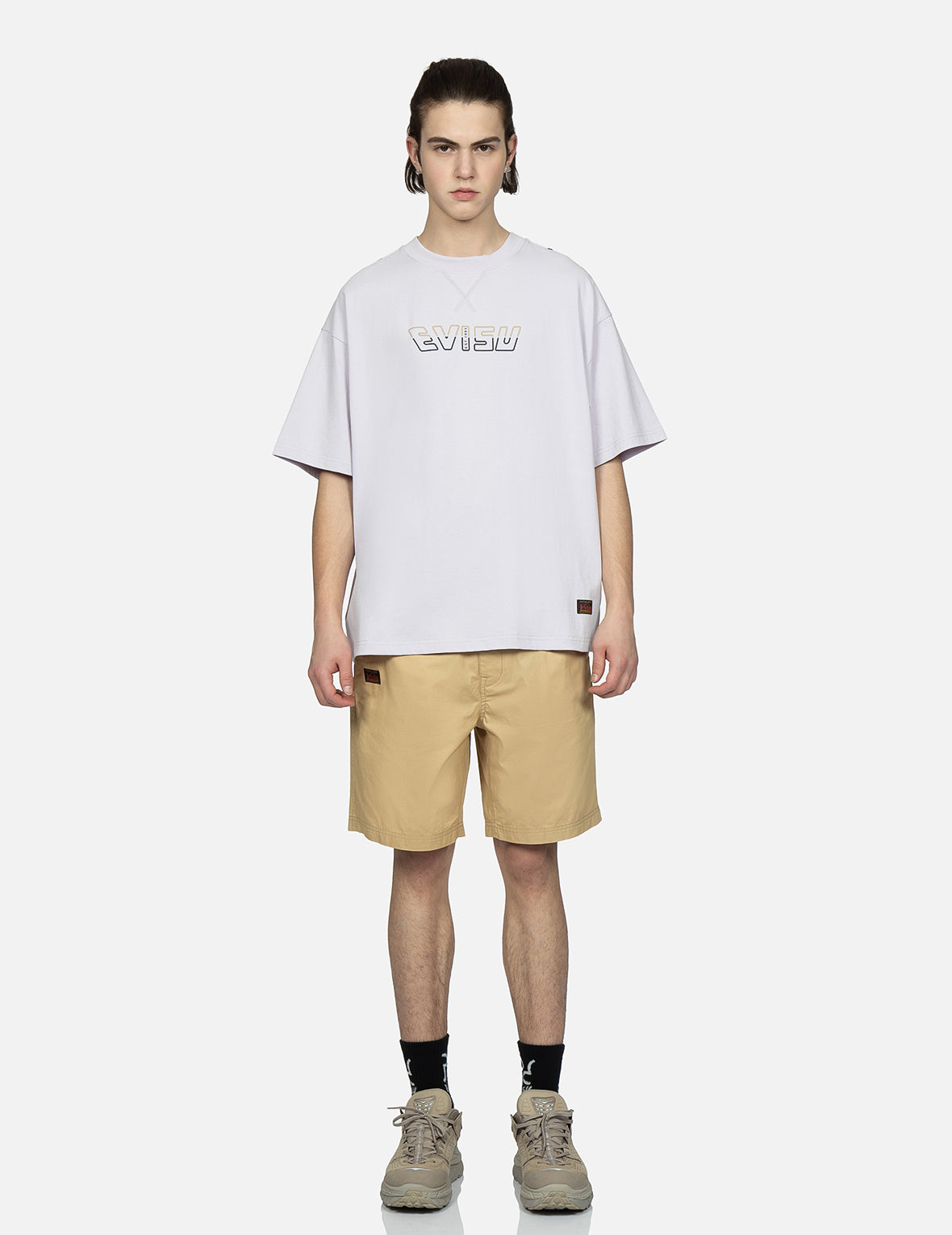 Seagull Embroidery Woven Shorts