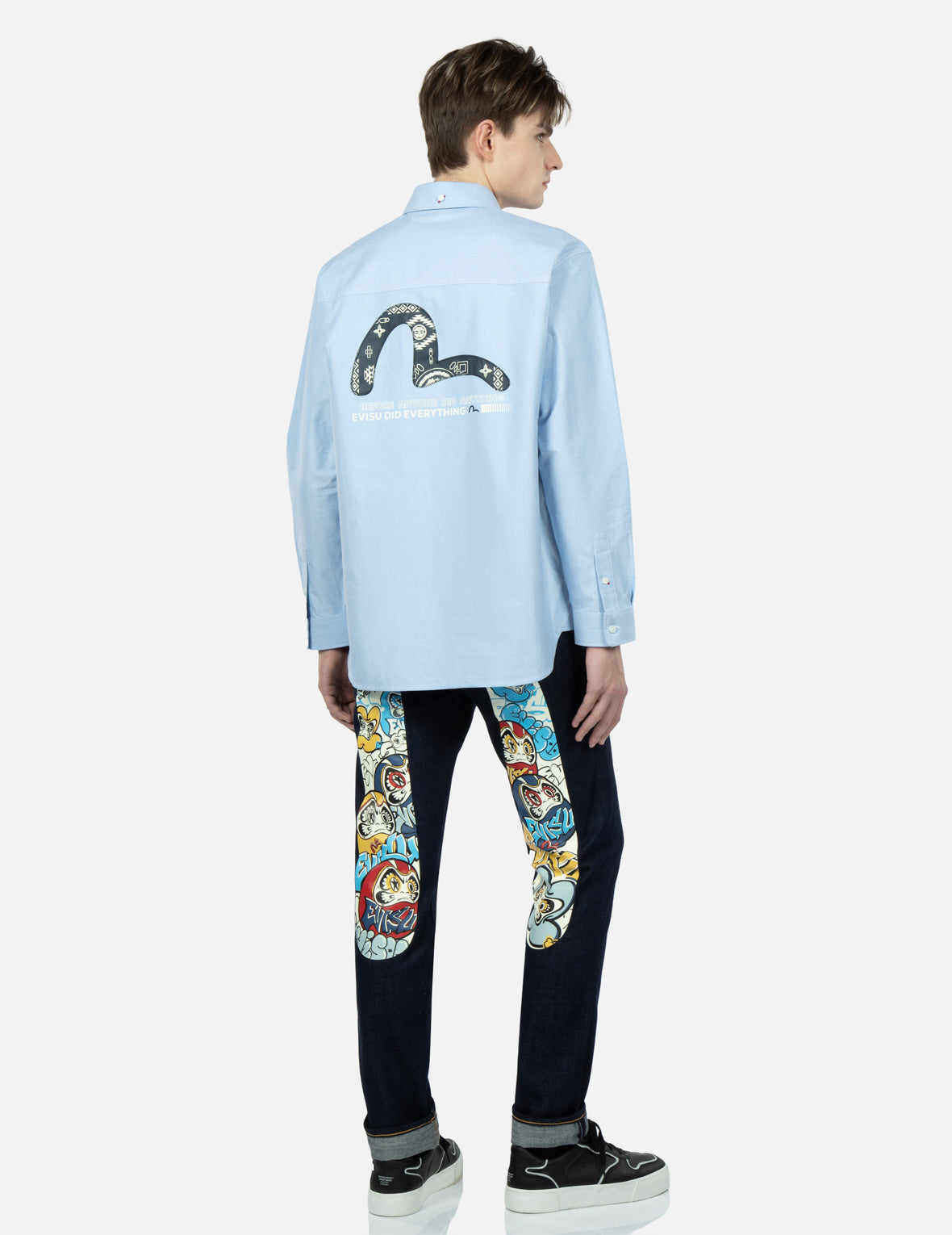 Nomadic-pattern Seagull Appliqué Oxford Shirt