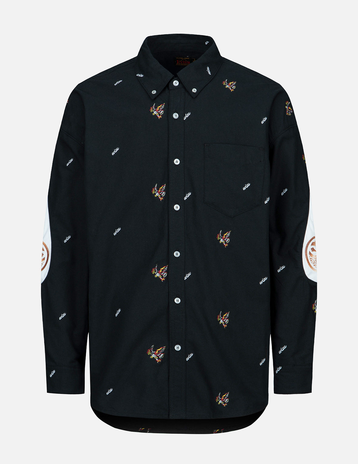 Allover Eagle and Logo Embroidery Shirt
