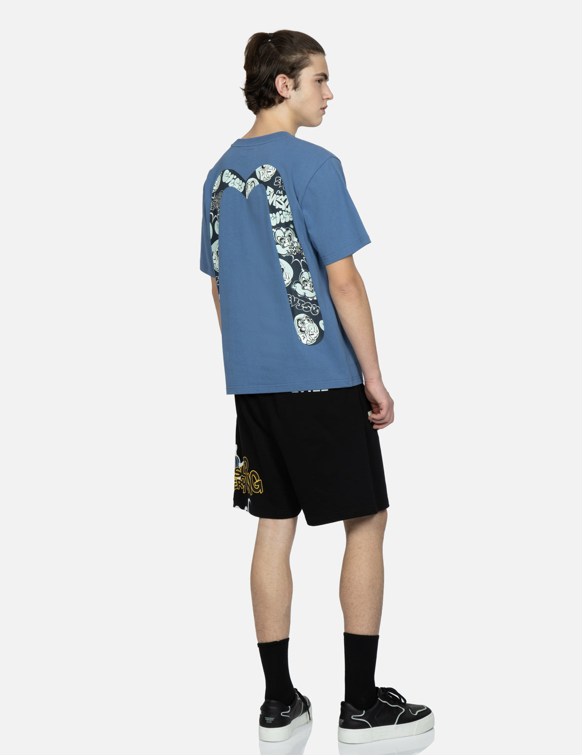 Transforming Daruma Print Sweat Shorts