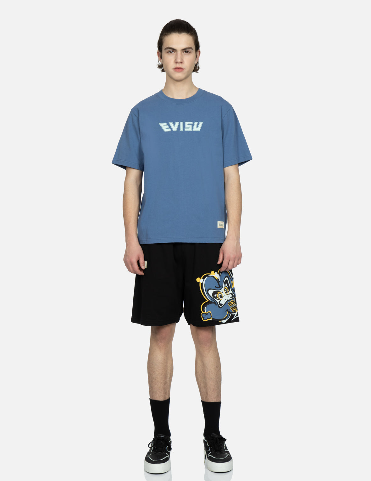 Transforming Daruma Print Sweat Shorts
