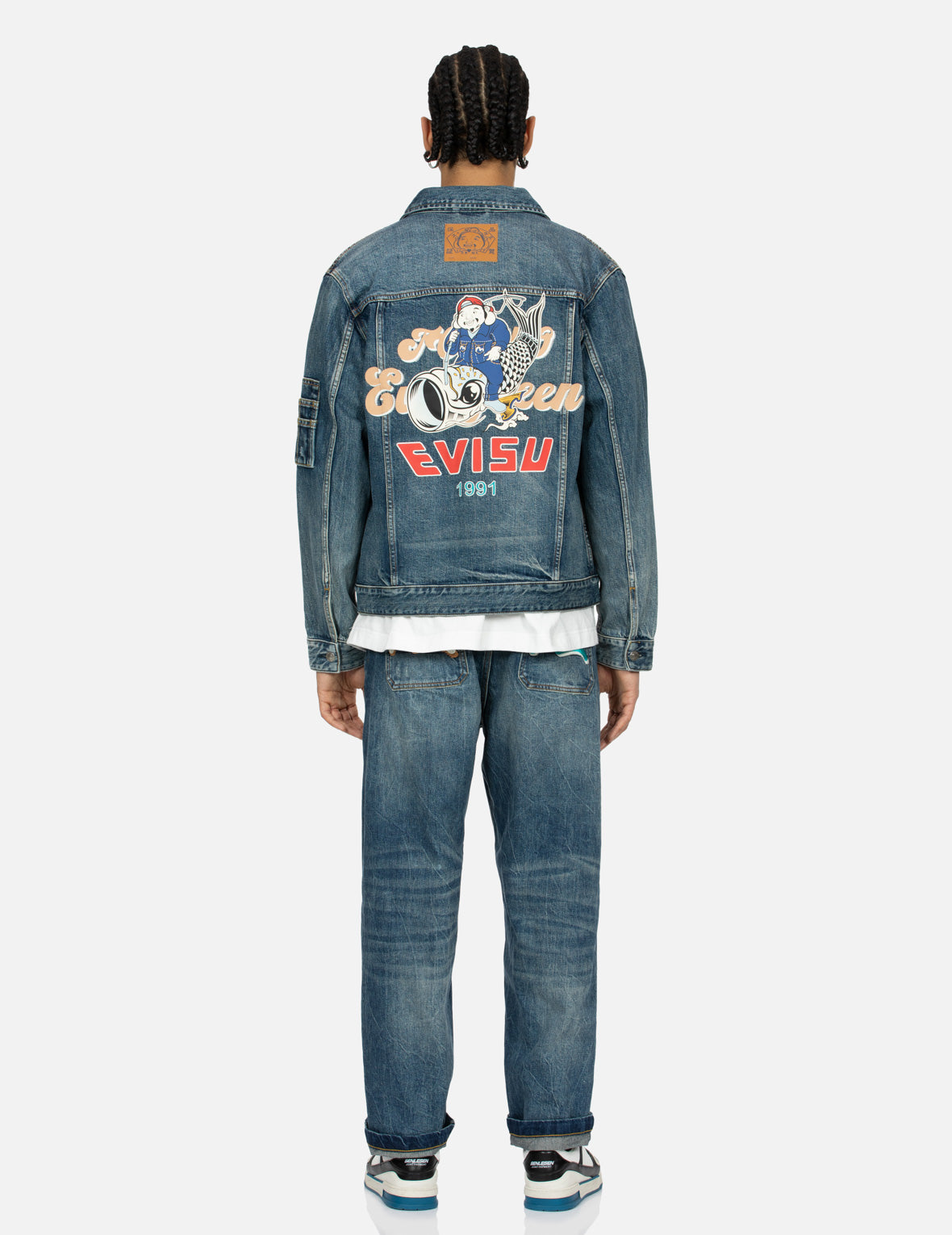 Seagull Embroidery
Godhead Print Relax Fit Denim Jacket