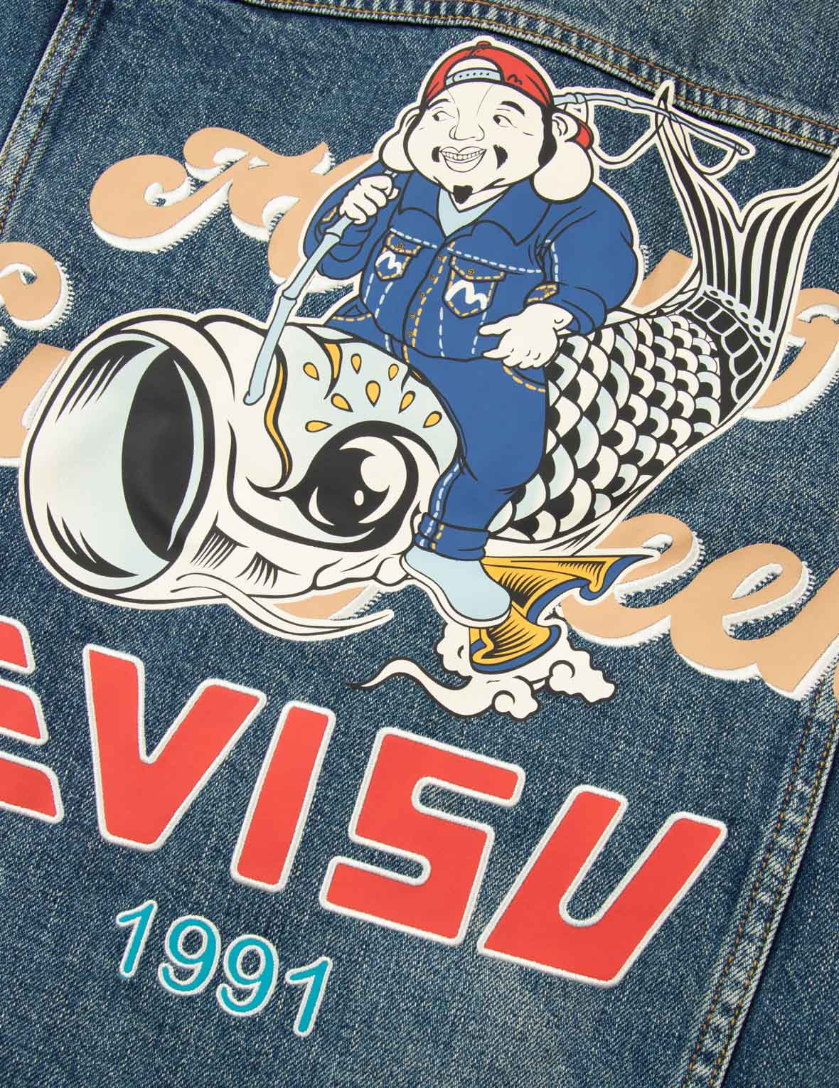 Seagull Embroidery
Godhead Print Relax Fit Denim Jacket