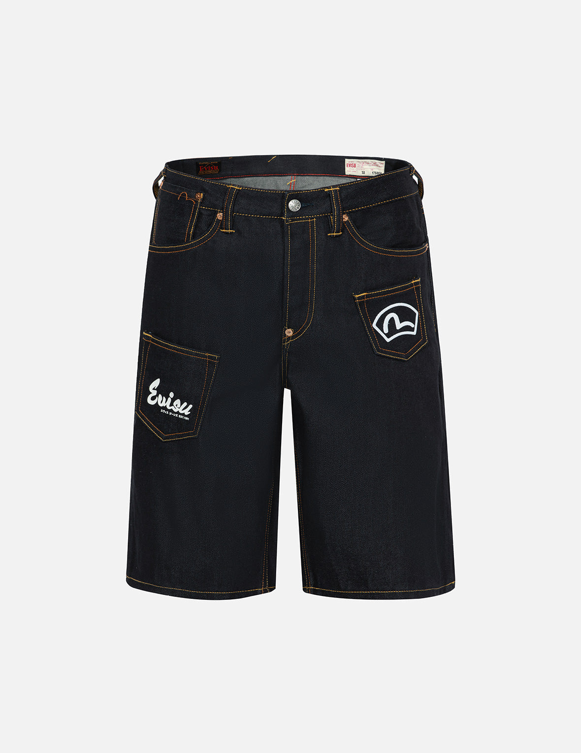 Multi-Pocket Relax Fit Denim Shorts