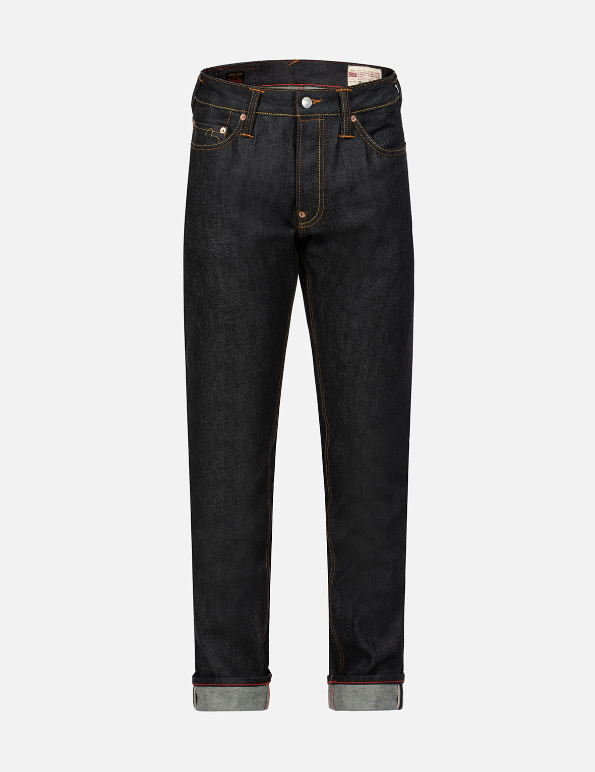 Kamon Brocade Applique Daicock Taper-Fit Jeans #2017