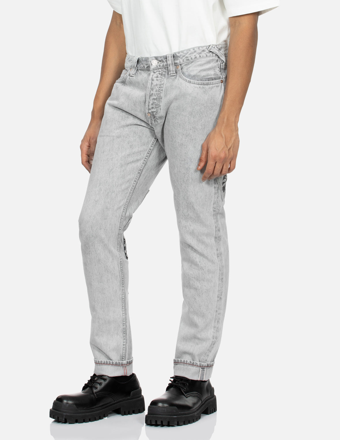 Multi-Pocket Carrot Fit Denim Jeans #2017