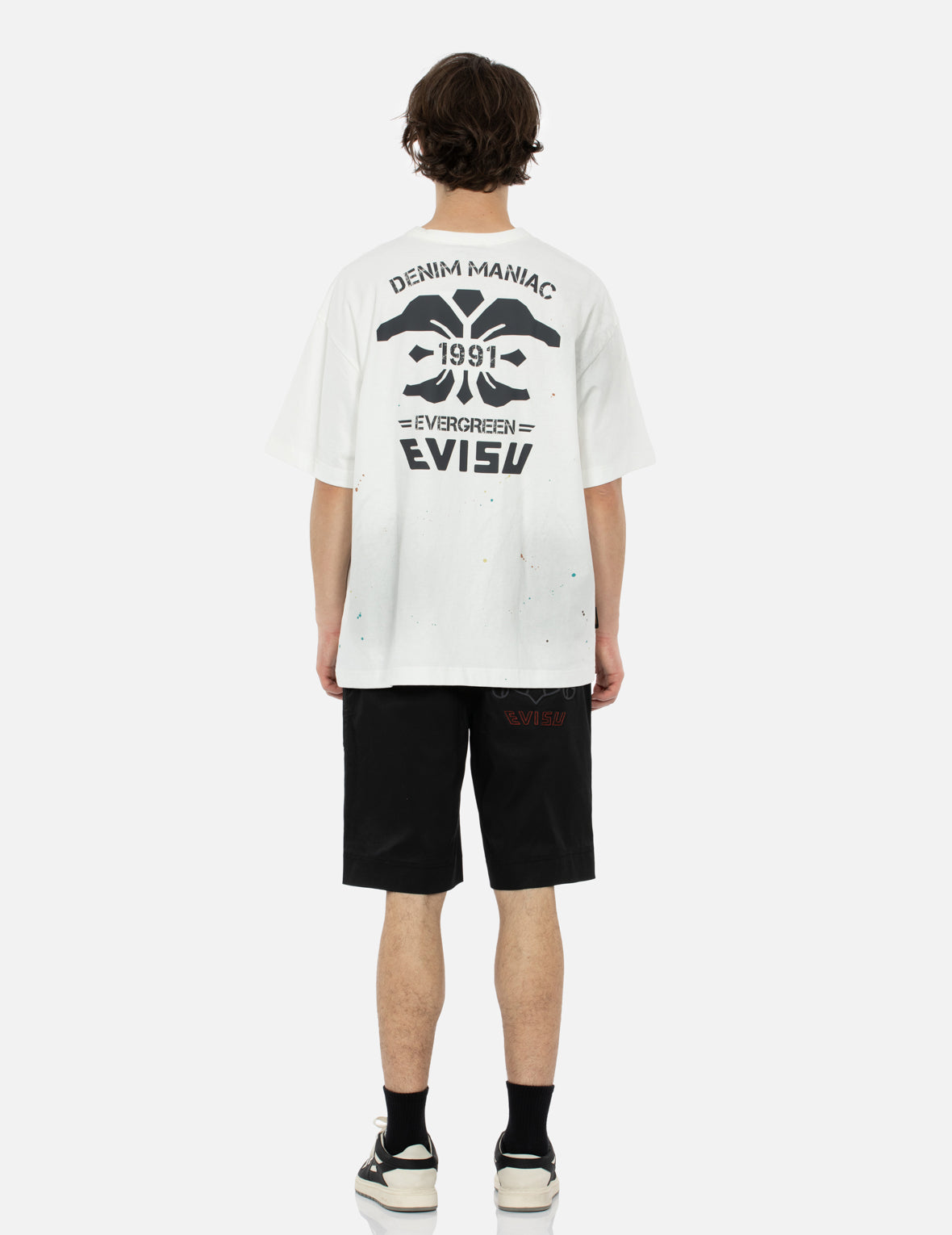 Seagull Embroidery and Godhead Patchwork Relax Fit Shorts