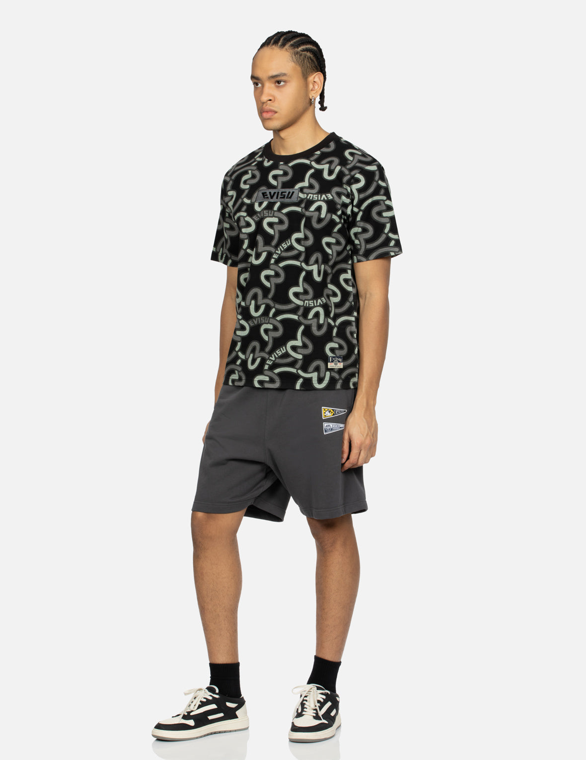 Spade Daruma Print Fashion Fit Sweat Shorts