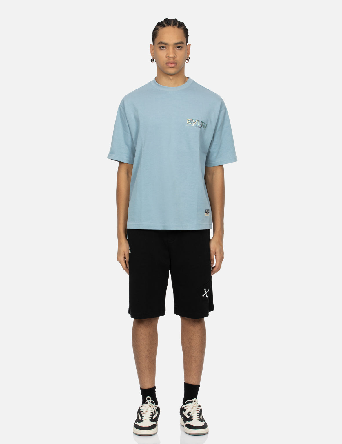 Multi-Pockets and Print Relax Fit Sweat Shorts