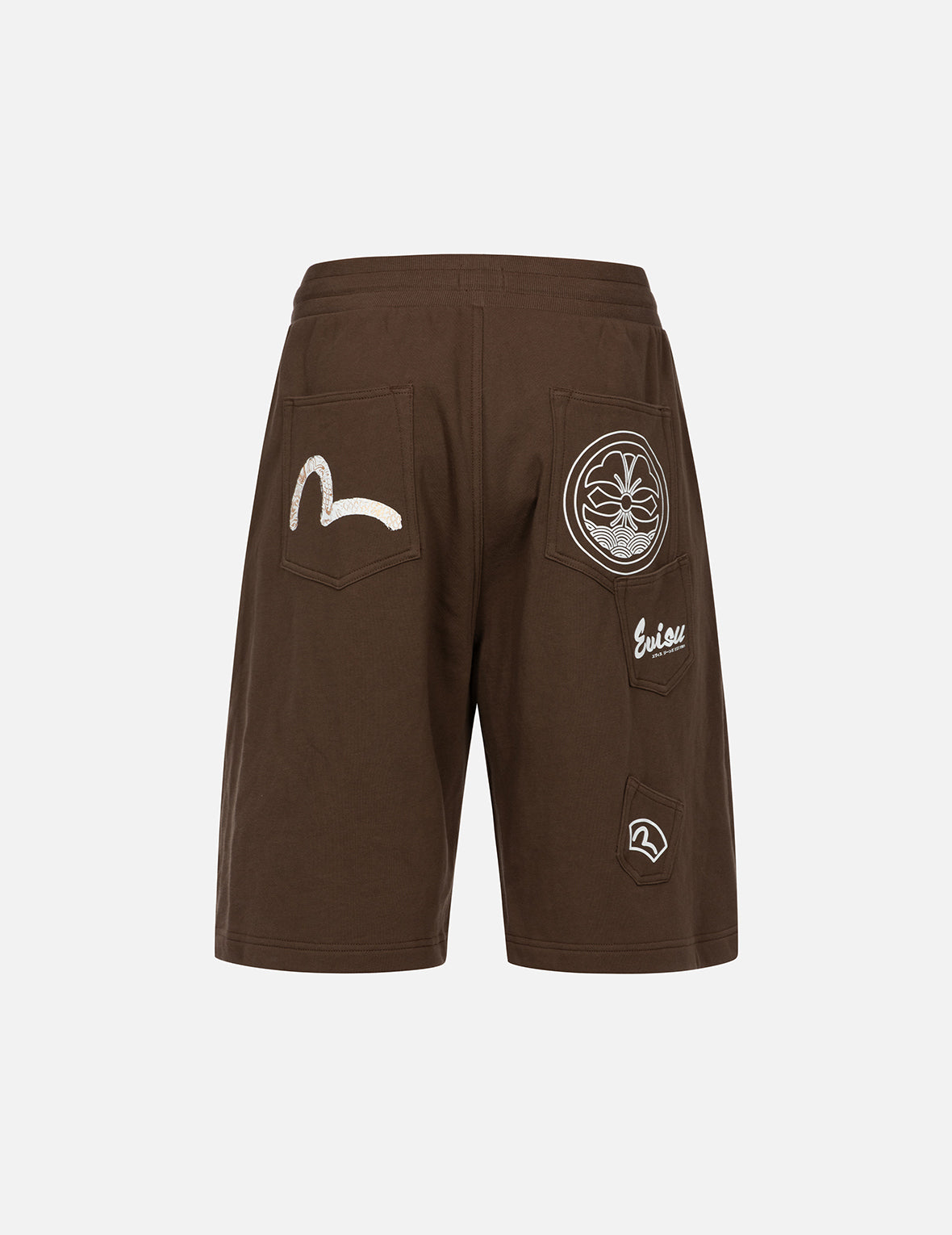 Multi-Pockets and Print Relax Fit Sweat Shorts