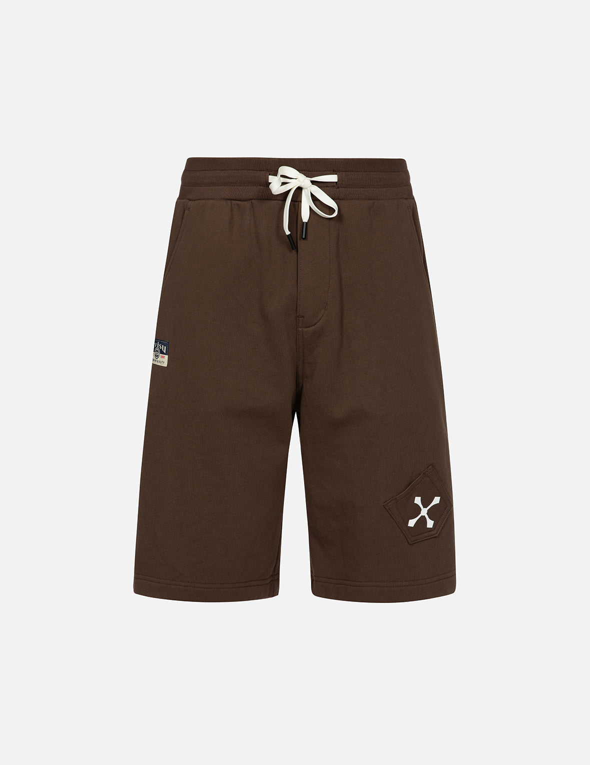 Multi-Pockets and Print Relax Fit Sweat Shorts