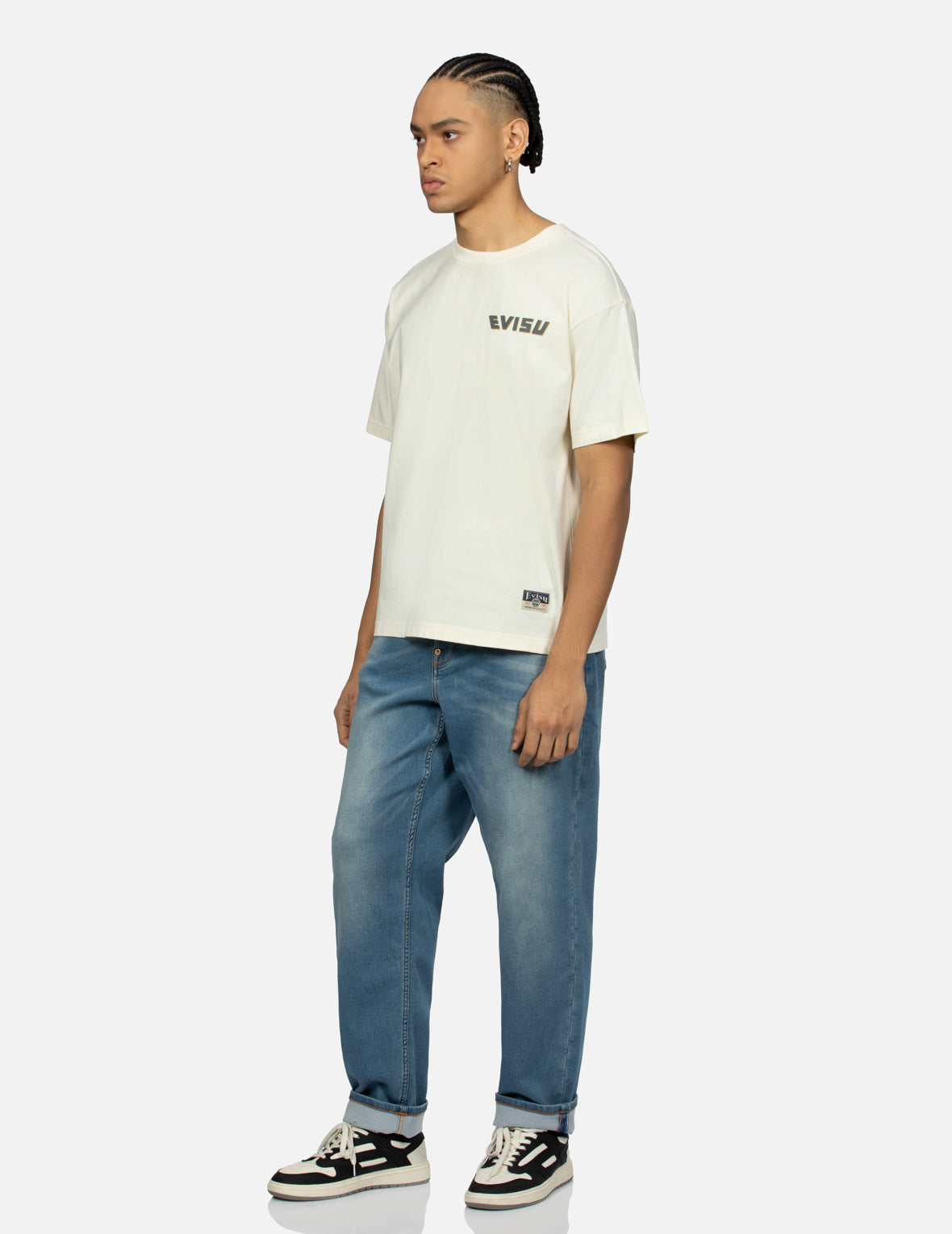 Logo and Ribbon Daicock Print Relax Fit T-shirt