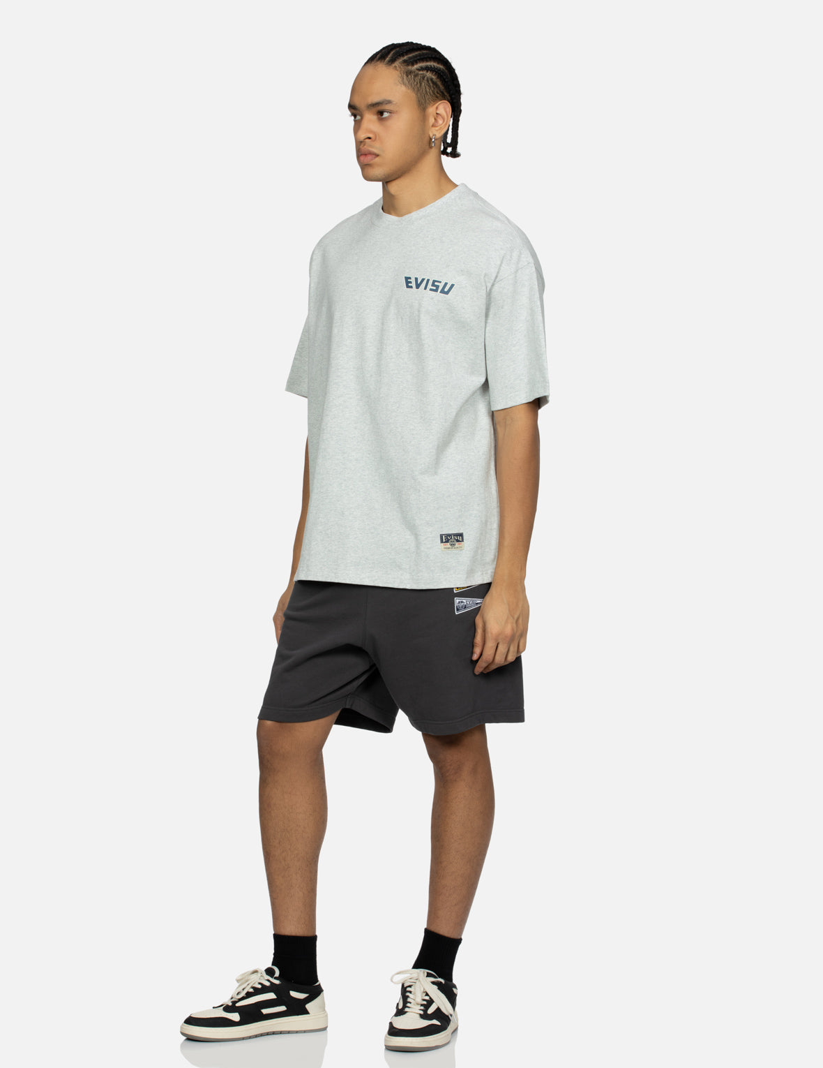 Godhead Print and Seagull Embroidery Loose Fit T-shirt