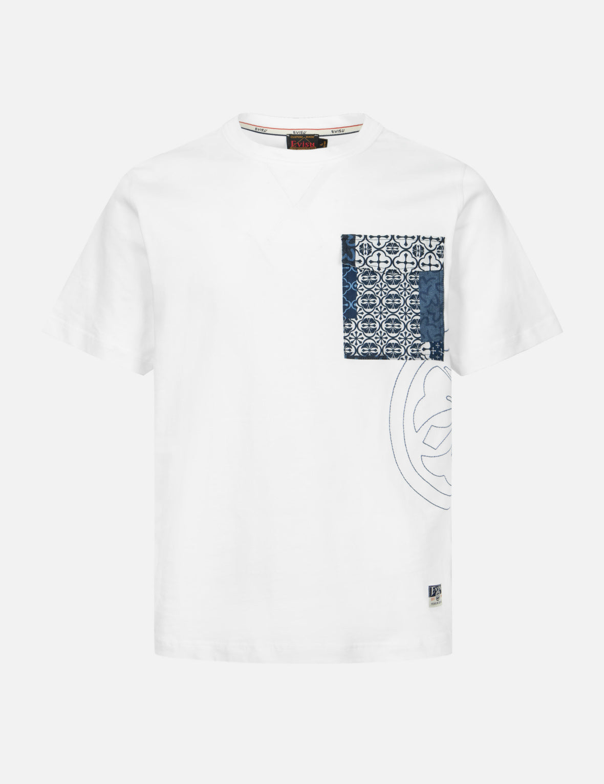 Kamon Stitching with Patterned Pocket Regular Fit T-shirt