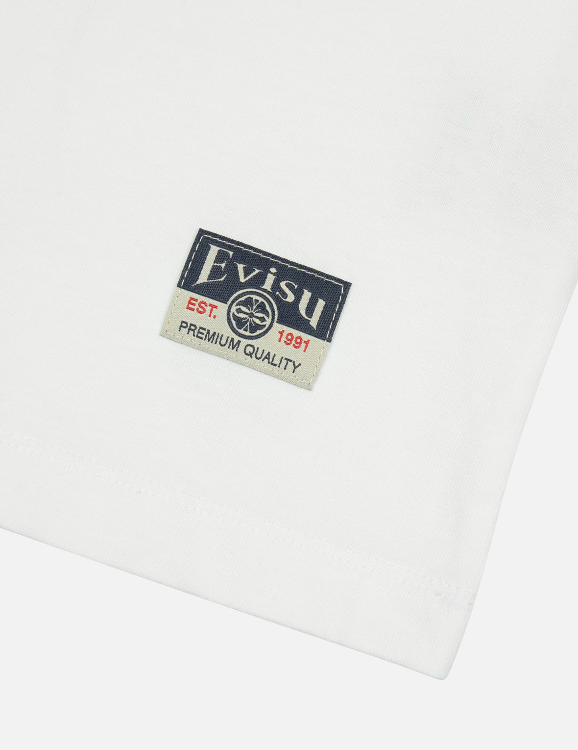 Logo Embroidery and "Soaring Seagull and Dancing Carp" Print Relax Fit T-shirt