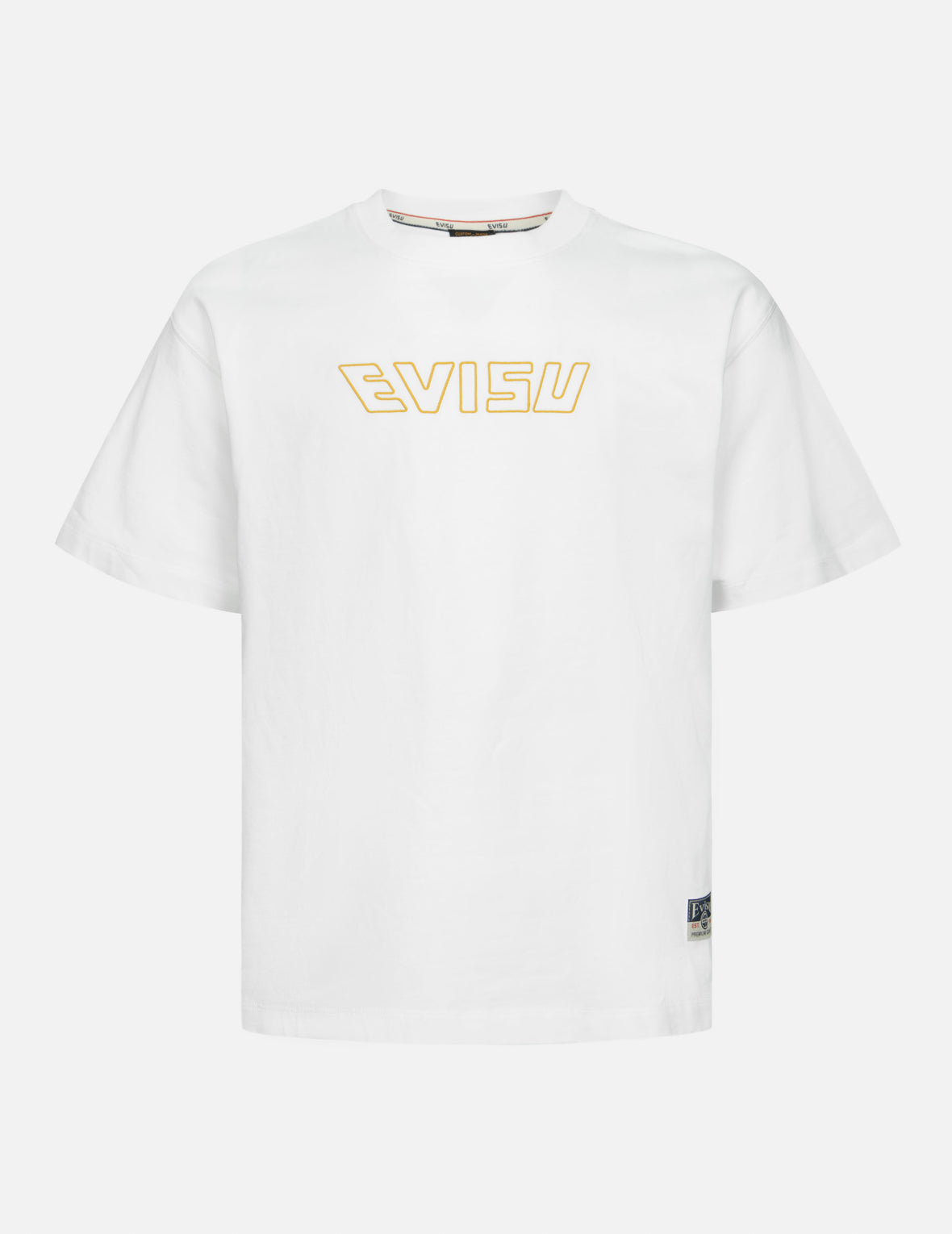 Logo Embroidery and "Soaring Seagull and Dancing Carp" Print Relax Fit T-shirt