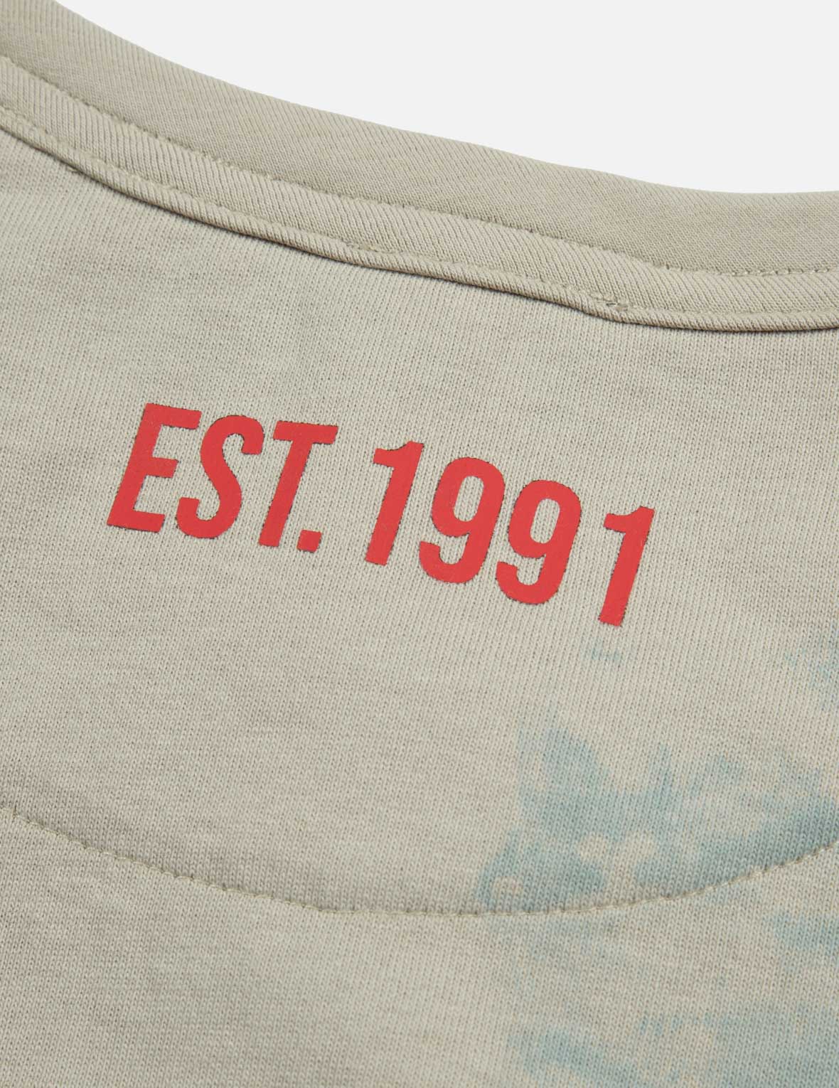 Seagull and Logo Print Loose Fit T-shirt
