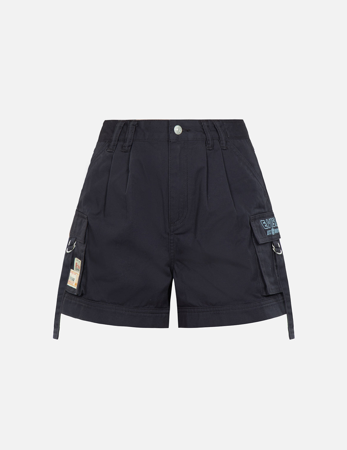 Seagull and Logo Embroidery Cargo Shorts