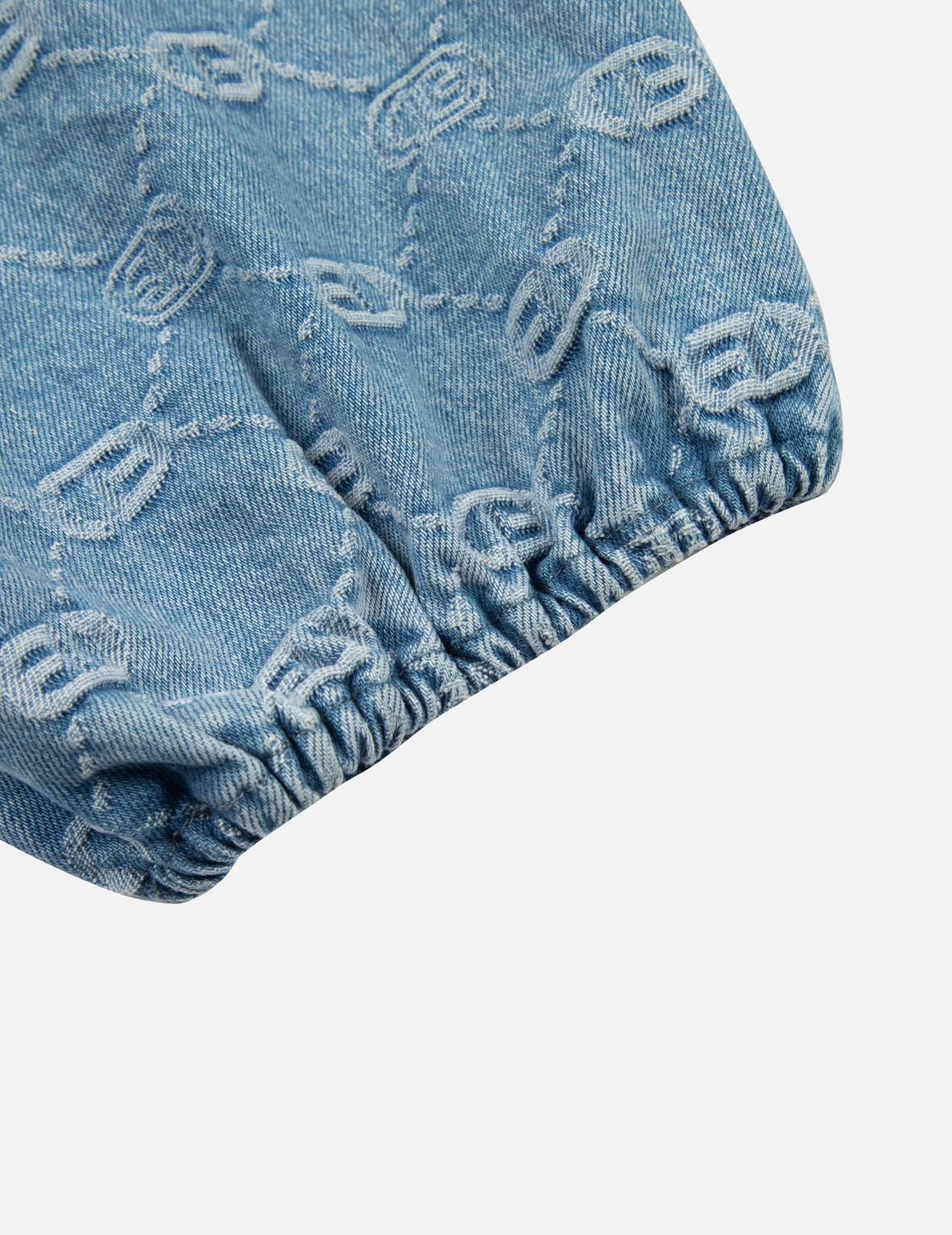 Allover Logo Jacquard Fashion Fit Denim Dress
