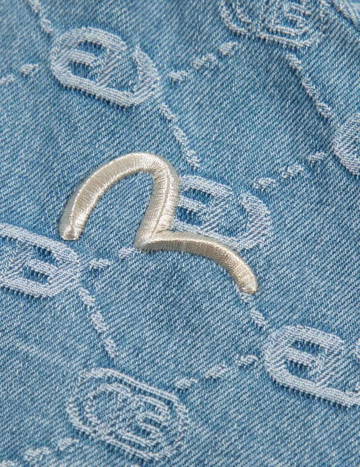 Allover Logo Jacquard Fashion Fit Denim Dress