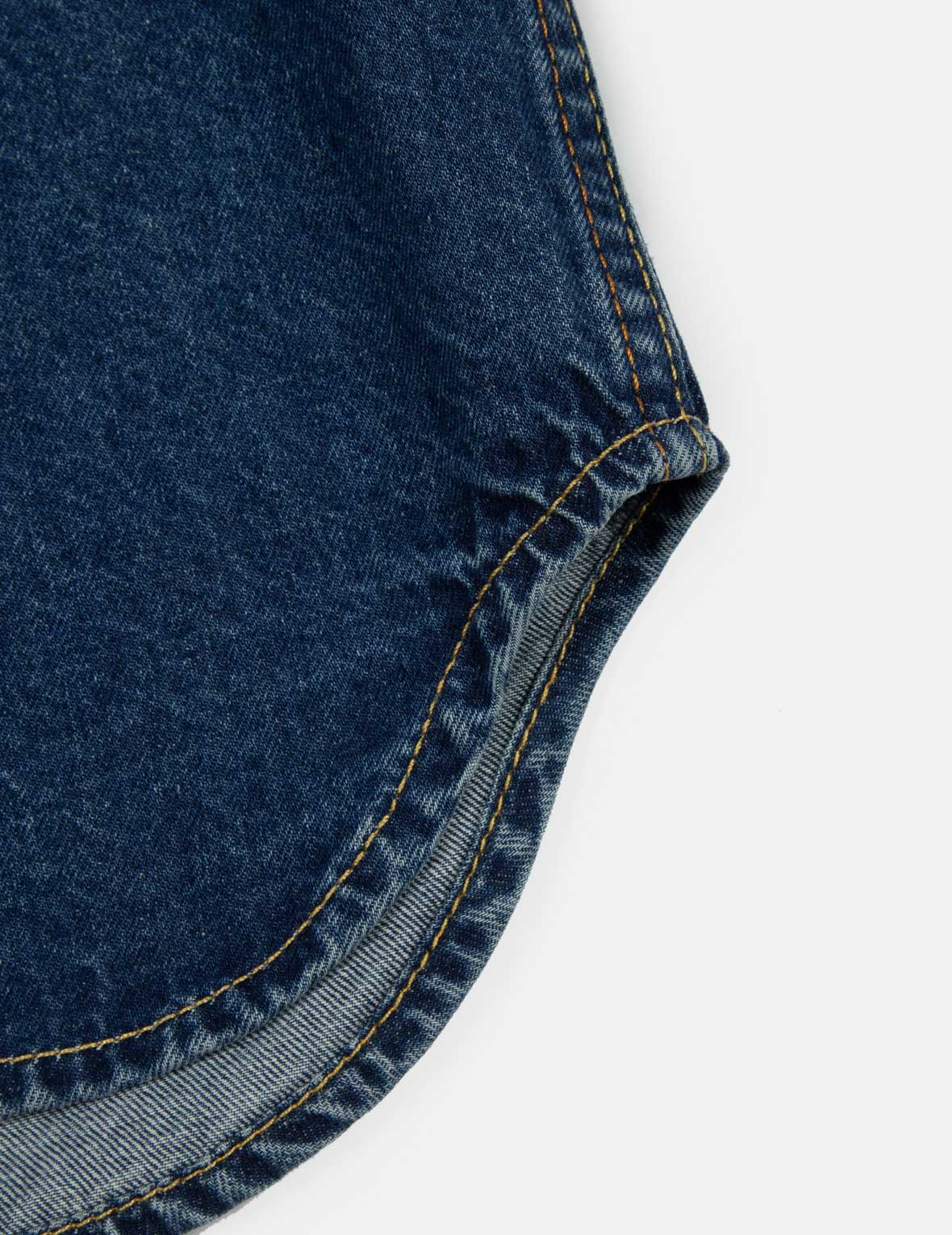Logo Embossed Pocket and Multi-Print Boyfriend Denim Shirt