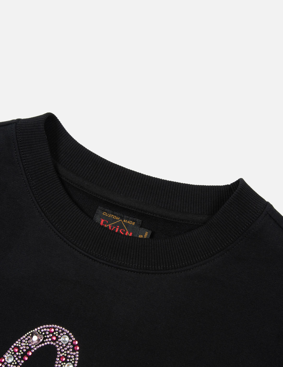 Rhinestone Seagull Cropped Sweatshirt