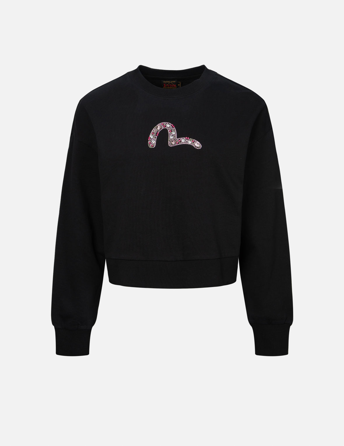 Rhinestone Seagull Cropped Sweatshirt