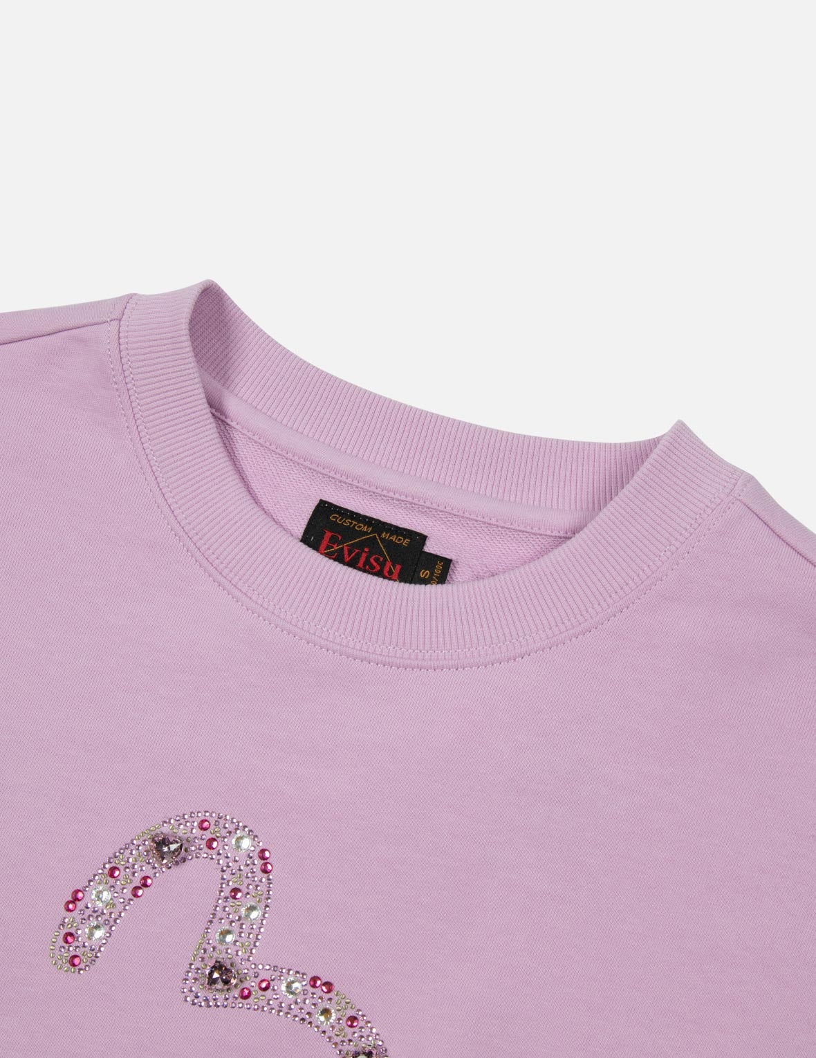 Rhinestone Seagull Cropped Sweatshirt