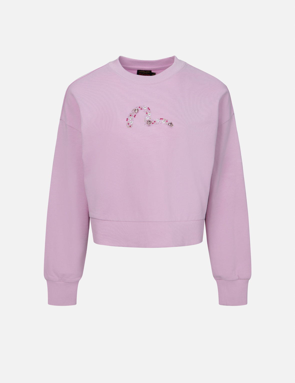 Rhinestone Seagull Cropped Sweatshirt