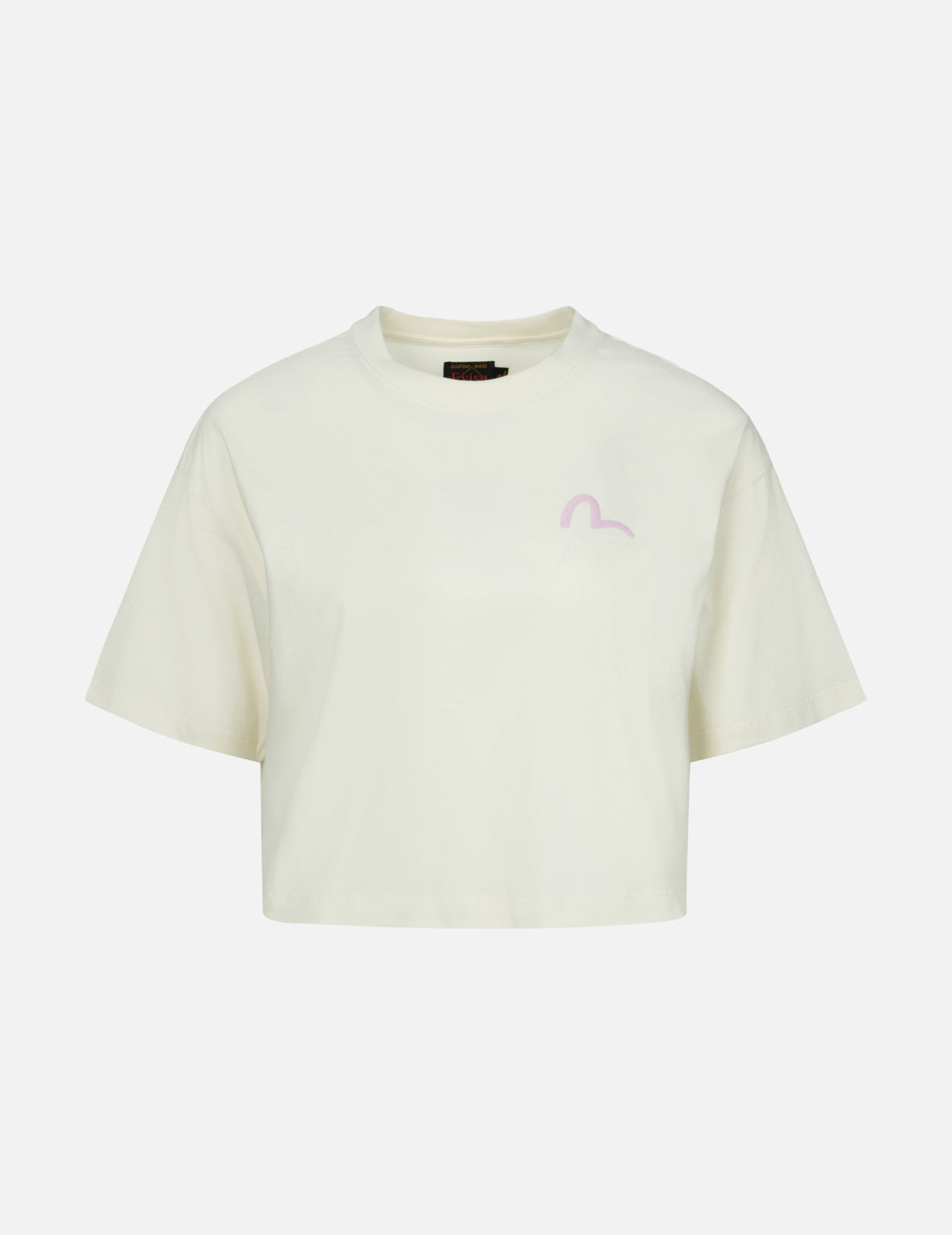 Kamon and Wisteria Print Cropped T-Shirt