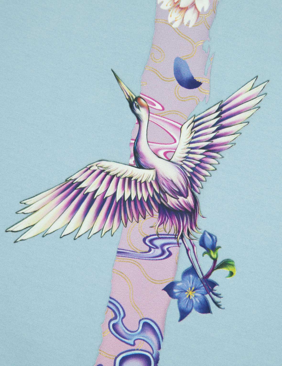 Cranes and Wisteria Daicock Boyfriend T-shirt