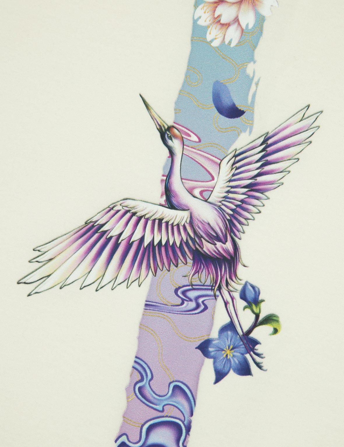 Cranes and Wisteria Daicock Boyfriend T-shirt