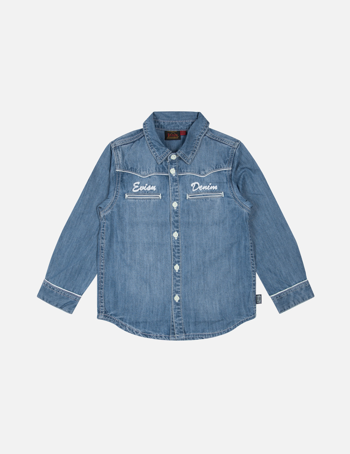 Spade Daruma and Logo Print Regular Fit Denim Shirt Jacket