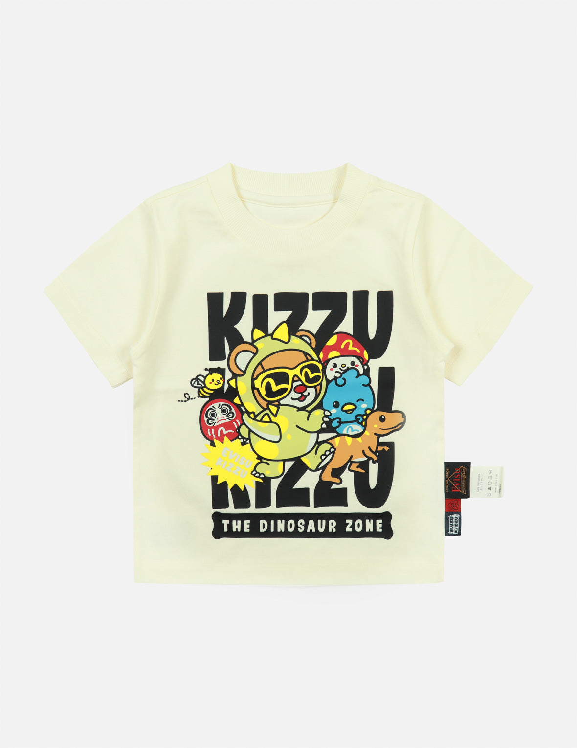 KIZZU Crews and Dinosaur Graphic Print Regular Fit T-Shirt