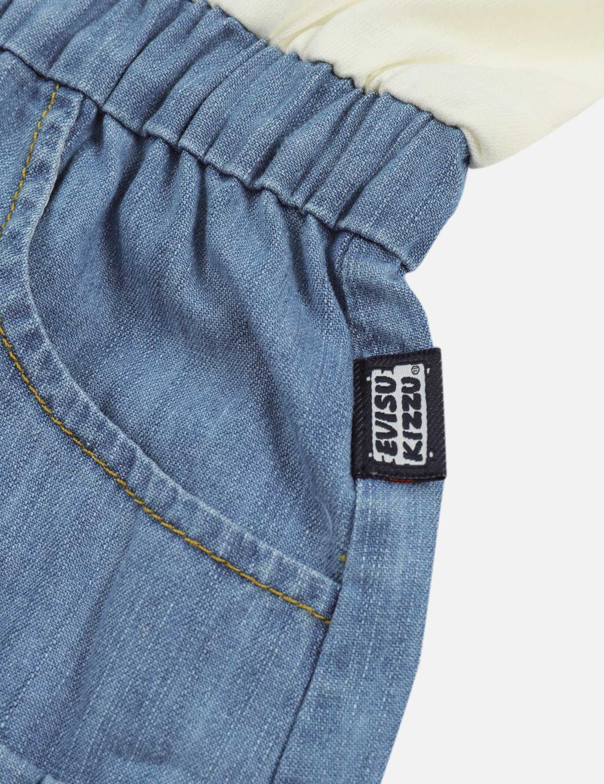 2-in-1 Multi-Pocket and Print Regular Fit Denim Dress