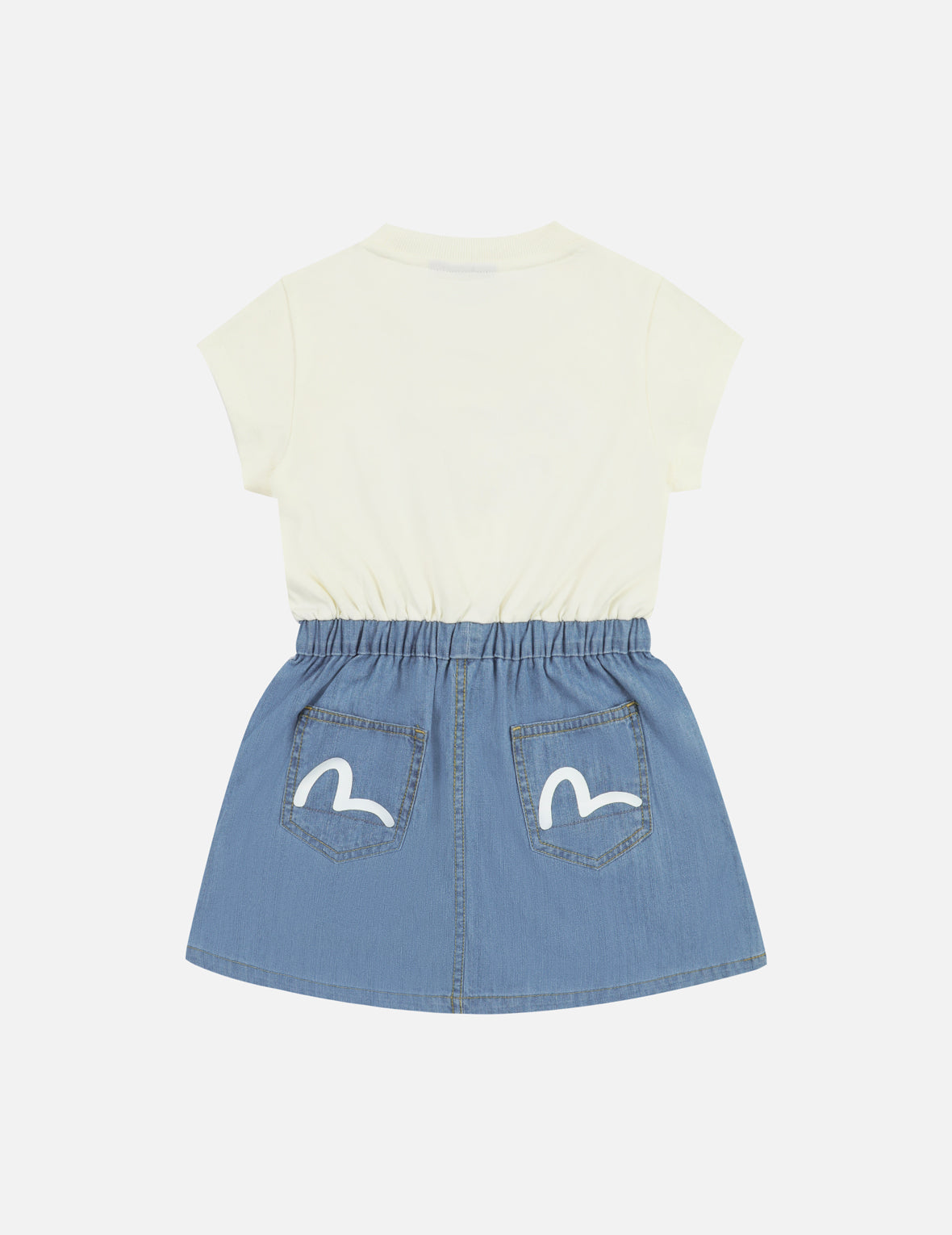 2-in-1 Multi-Pocket and Print Regular Fit Denim Dress