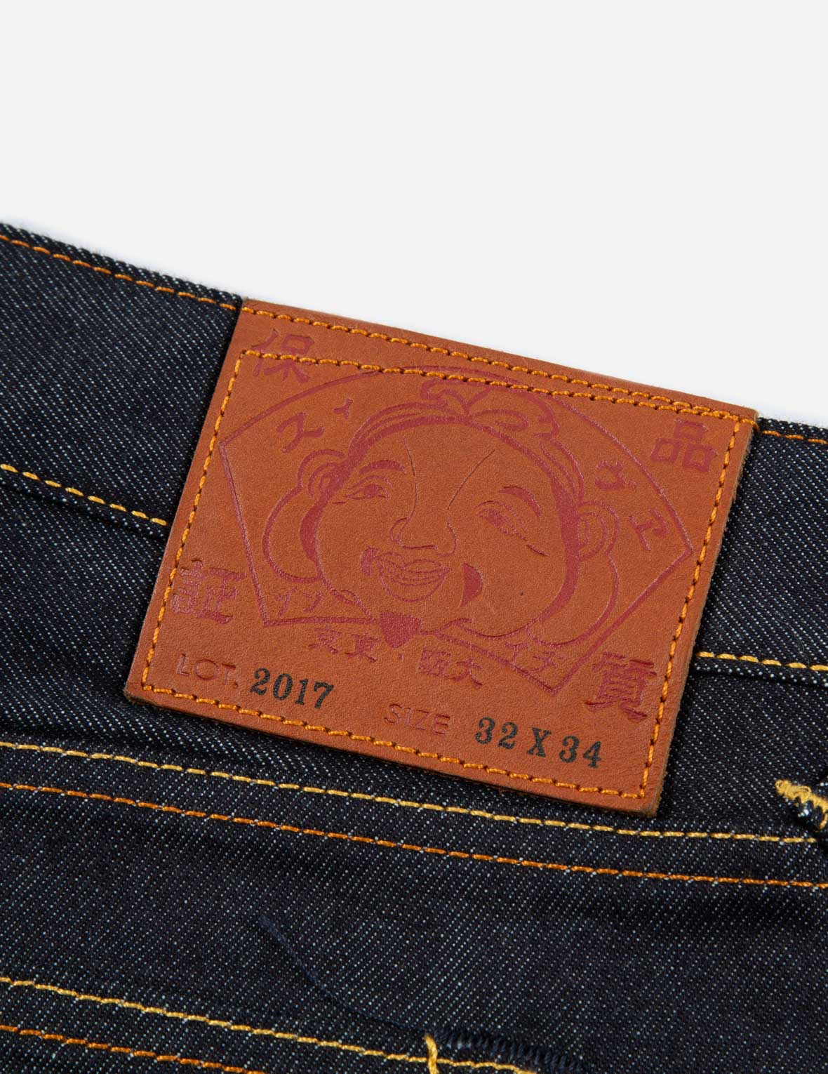 Yellow Seagull Print Taper-Fit Jeans #2017
