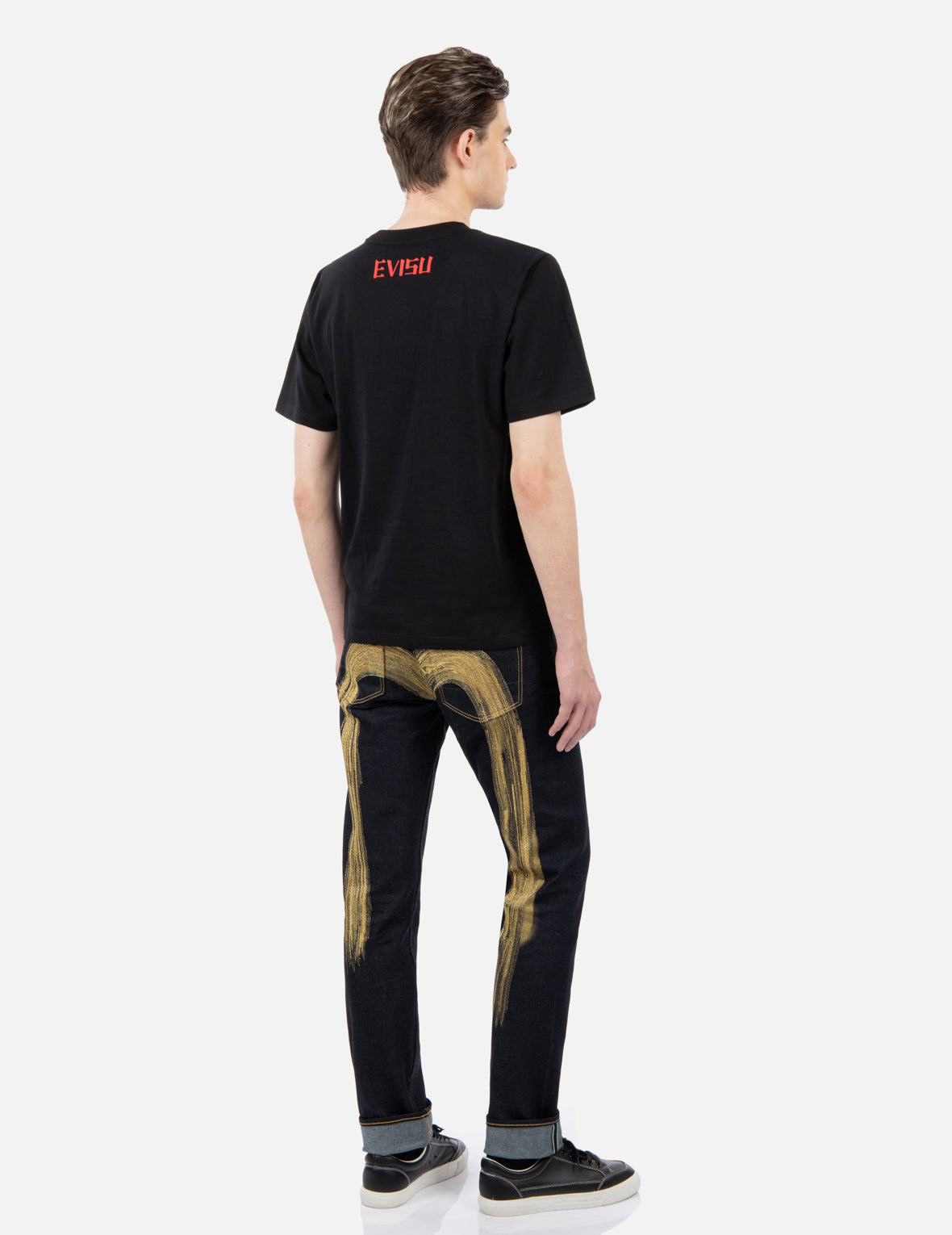 Seagull Print and Kamon Embroidery T-shirt