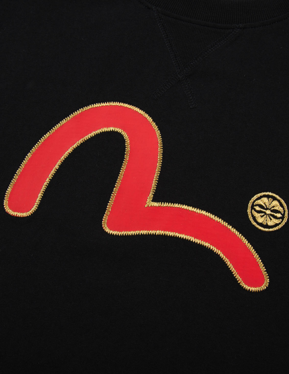 Seagull Print and Kamon Embroidery T-shirt