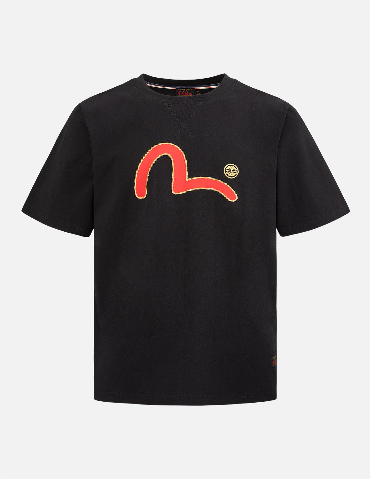 Seagull Print and Kamon Embroidery T-shirt